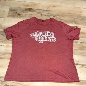 2X t-shirt practice kindness